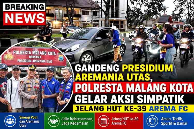 Aksi Simpatik Polri dan Aremania
