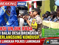 Kawal Aspirasi Warga Brengkok, Polres Lamongan Kedepankan Pendekatan Humanis