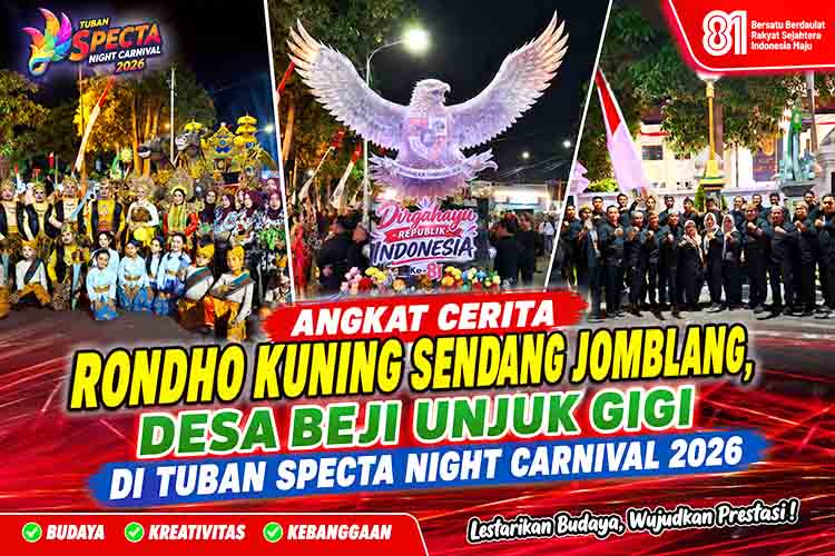 Angkat Cerita Rondho Kuning Sendang Jomblang, Desa Beji Unjuk Gigi di Tuban Specta Night Carnival