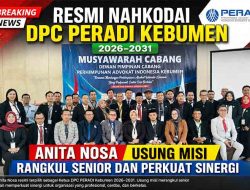 Resmi Nahkodai DPC PERADI Kebumen 2026–2031, Anita Nosa Usung Misi Rangkul Senior dan Perkuat Sinergi