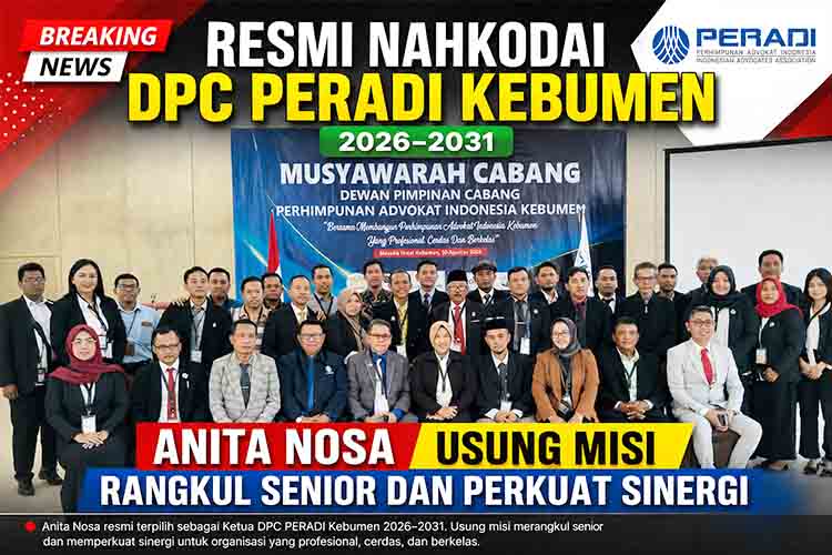 Anita Nosa Pimpin PERADI Kebumen 2026–2031