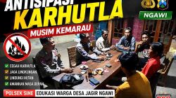 Antisipasi Karhutla Musim Kemarau, Polsek Sine Edukasi Warga Desa Jagir Ngawi
