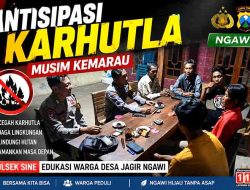 Antisipasi Karhutla Musim Kemarau, Polsek Sine Edukasi Warga Desa Jagir Ngawi