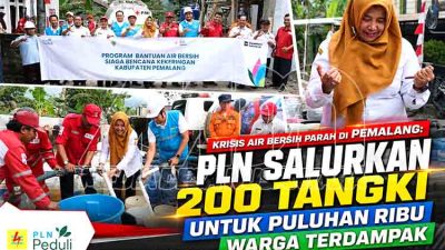 Atasi Kekeringan, Pemkab Pemalang Terima Bantuan 200 Tangki Air Bersih dari PLN