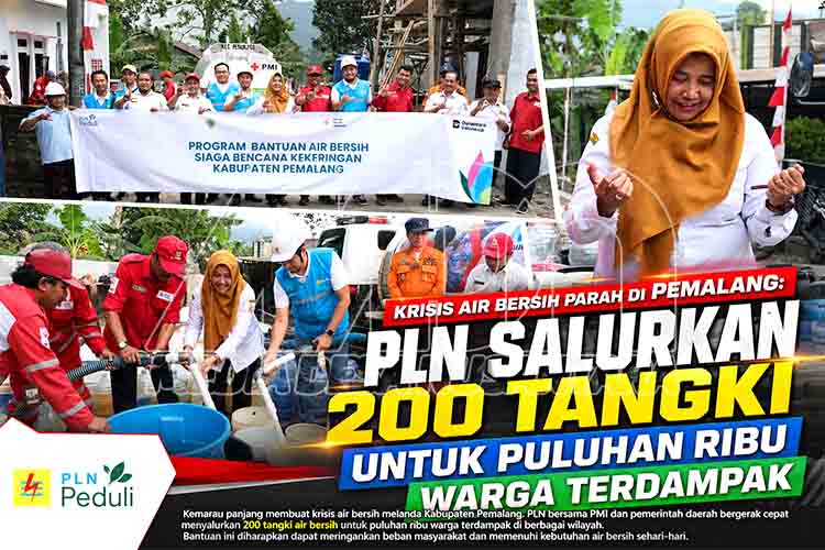 Atasi Kekeringan, Pemkab Pemalang Terima Bantuan 200 Tangki Air Bersih dari PLN
