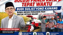 Atasi Kelangkaan Buruh Tani, Kanang Gelontorkan Combine Harvester untuk Poktan di Ngawi