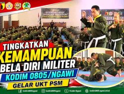 Asah Kesiapsiagaan Prajurit, 256 Personel Kodim Ngawi Uji Ketangkasan Pencak Silat Militer