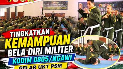 Asah Kesiapsiagaan Prajurit, 256 Personel Kodim Ngawi Uji Ketangkasan Pencak Silat Militer