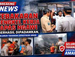 Kebakaran Bengkel Kerja Lapas Ngawi Berhasil Dipadamkan, Seluruh Tahanan Dipastikan Aman