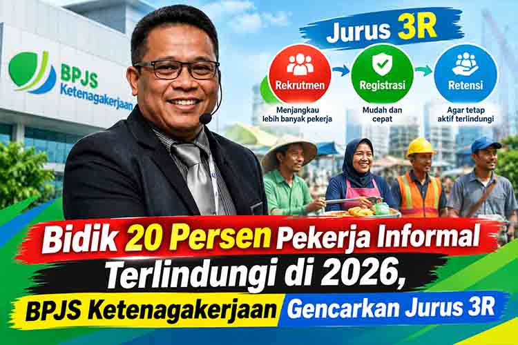 Bidik 20 Persen Pekerja Informal Terlindungi di 2026, BPJS Ketenagakerjaan Gencarkan Jurus 3R mdn