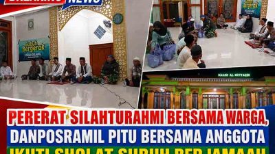 Dekatkan Diri dengan Warga, Danposramil Pitu Ikuti Salat Subuh Berjamaah di Desa Kalang