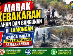Marak Kebakaran Lahan dan Bangunan di Lamongan, Warga Imbau Tidak Bakar Sampah Sembarangan