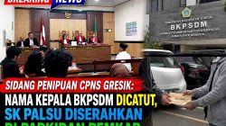 Sidang Penipuan CPNS Gresik: Nama Kepala BKPSDM Dicatut, SK Palsu Diserahkan di Parkiran Pemkab