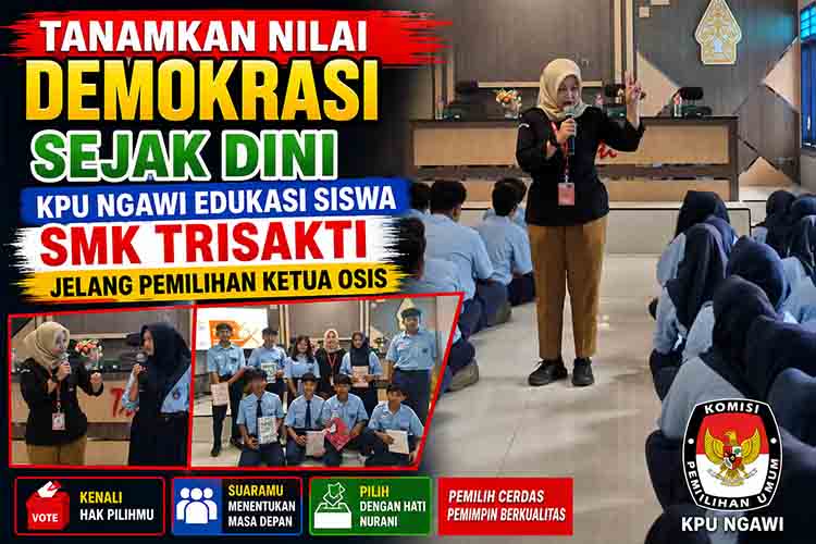 Edukasi Demokrasi KPU Ngawi di Sekolah