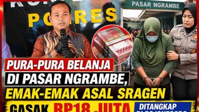 Emak Emak Gasak Rp18 Juta