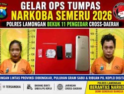 Gelar Ops Tumpas Narkoba Semeru 2026, Polres Lamongan Bekuk 11 Pengedar Cross-Daerah