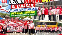 Gelora HUT RI ke-81 di Tarakan: Jalan Sehat Massal Perkuat Sinergi Sektor Pendidikan dan Daerah