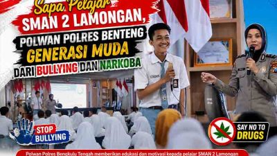 Sapa Pelajar SMAN 2 Lamongan, Polwan Polres Benteng Generasi Muda dari Bullying dan Narkoba