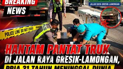 Gara-gara Truk Putar Balik Mendadak di Deket, Pemotor Supra Asal Lamongan Tewas di Tempat