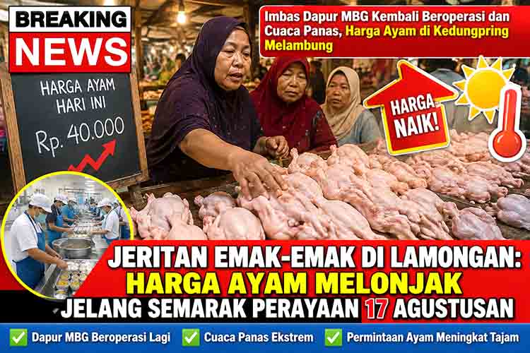 Harga Ayam Melonjak di Lamongan