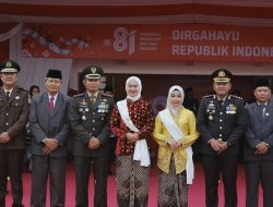 Kapolres Kediri Pimpin Upacara Penurunan Bendera HUT ke-81 RI, Pengabdian Jadi Cara Memaknai Kemerdekaan