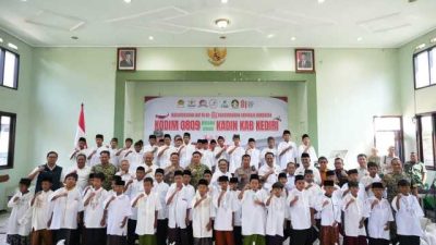 Kodim 0809/Kediri Gelar Khitan Bahagia dan Pengobatan Gratis Semarakkan HUT Ke-81 Kemerdekaan RI