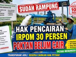 Pekerjaan Irpom Rampung, SPJ Lengkap, Hak Pencairan 30 Persen Poktan di Lamongan Belum Cair
