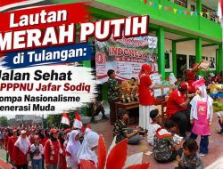 Lautan Merah Putih di Tulangan: Jalan Sehat BPPPNU Jafar Sodiq Pompa Nasionalisme Generasi Muda