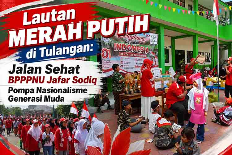 Jalan Sehat Merah Putih di Tulangan