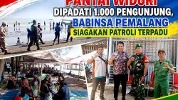 Sinergi Babinsa dan Tim Gabungan Jaga Pantai Widuri, Wisatawan Nikmati Liburan Tanpa Wasiwas