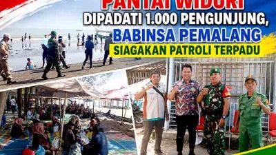 Jamin Keamanan Area Wisata, Koramil 01 Pemalang Terjunkan Personel di Pantai Widuri