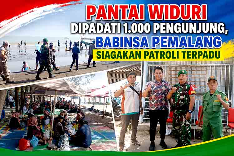 Jamin Keamanan Area Wisata, Koramil 01 Pemalang Terjunkan Personel di Pantai Widuri