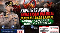 Kapolres Ngawi Ingatkan Warga: Jangan Bakar Lahan, Musim Kemarau Rawan Karhutla