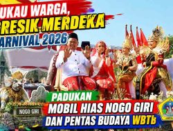 Pukau Warga, Gresik Merdeka Carnival 2026 Padukan Mobil Hias Nogo Giri dan Pentas Budaya WBTb
