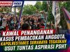 Tuntut Keadilan Kasus Pembacokan, Ribuan Warga PSHT Gelar Aksi Damai di Polrestabes Surabaya