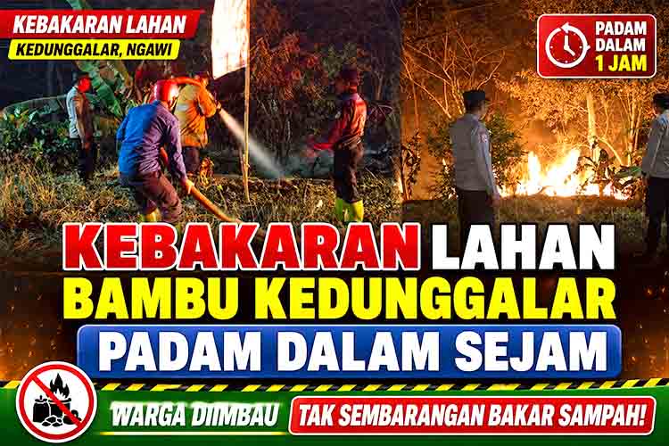 Kebakaran Lahan Bambu Kedunggalar