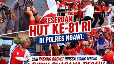 Kapolres Ngawi Gaungkan Semangat Gotong Royong Lewat Semarak Lomba Kemerdekaan