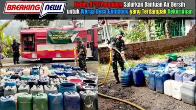 Tanggapi Krisis Air Bersih, Kodim 0711/Pemalang Salurkan 5.000 Liter Air ke Desa Gombong