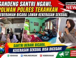 Gandeng Santri Ngawi, Polwan Polres Tekankan Keberanian Bicara Lawan Kekerasan Seksual