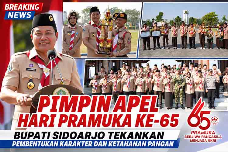 Kolase Berita Pramuka Pimpin Apel Hari ke