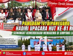 Pangdam IV/Diponegoro Hadiri Upacara HUT ke-81 RI, Semangat Kemerdekaan Menggema di Simpang Lima