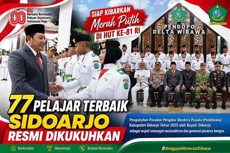 Kukuhkan 77 Anggota Paskibraka
