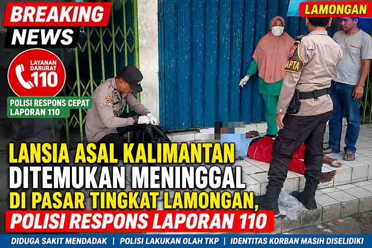 Lansia Meninggal di Pasar Lamongan