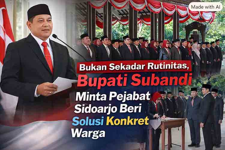 Lantik Ratusan Pejabat Sidoarjo, Bupati Subandi Tekankan Tolok Ukur Kinerja Ada di Masyarak