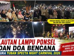 Lautan Lampu Ponsel dan Doa Bencana Buka Tuban Specta Night Carnival 2026