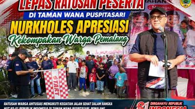 Lepas Ratusan Peserta di Taman Wana Puspitasari, Nurkholes Apresiasi Kekompakan Warga Pemalang