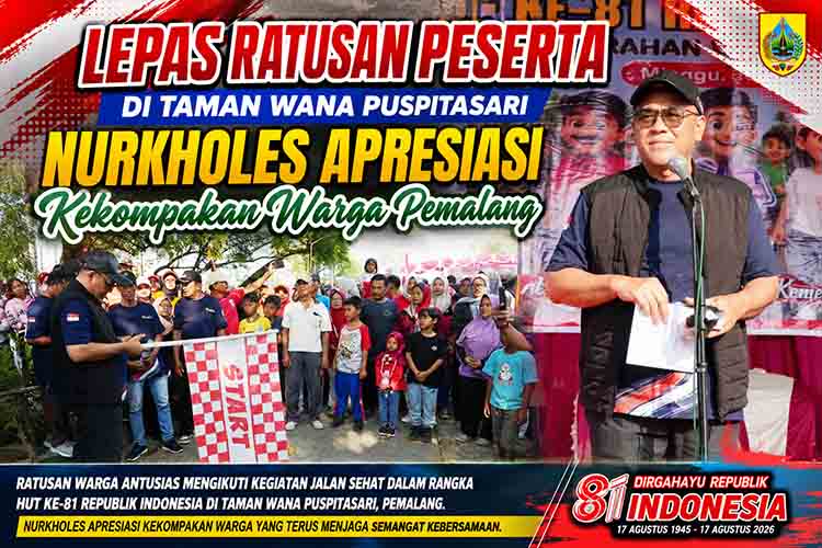 Lepas Ratusan Peserta di Taman Wana Puspitasari, Nurkholes Apresiasi Kekompakan Warga Pemalang