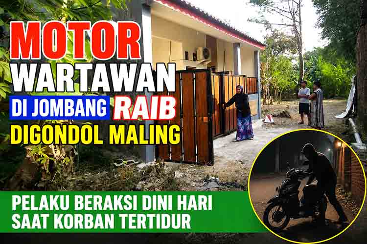 Motor Wartawan Raib di Jombang