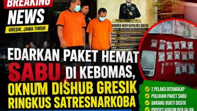 Oknum Outsourcing Dishub Gresik Diciduk Polisi, Nekat Ecer Sabu Jaringan Bangkalan