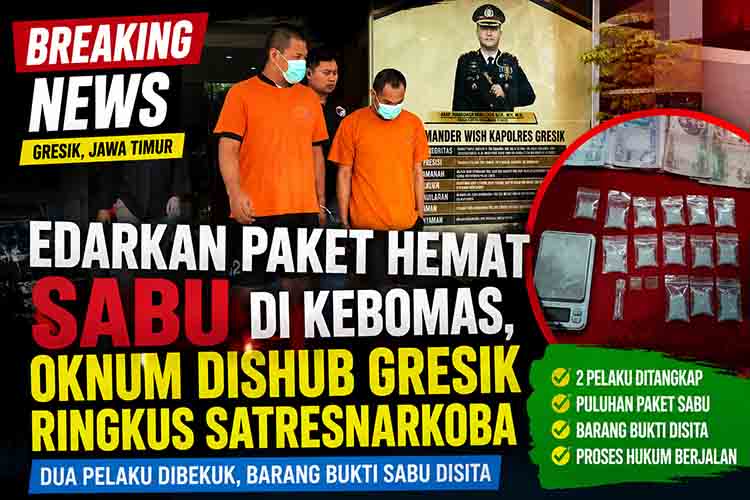 Oknum Outsourcing Dishub Gresik Diciduk Polisi, Nekat Ecer Sabu Jaringan Bangkalan